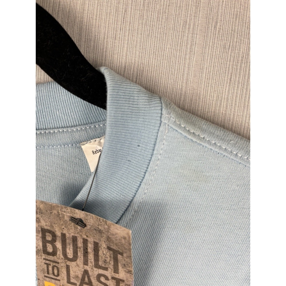 Ariat T-Shirt Womens Medium Blue Rebar CottonStrong Roughneck Floral Skull Work - Picture 8 of 10